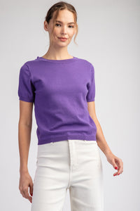 Purple Bow Sweater Top