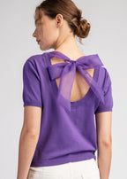 Purple Bow Sweater Top