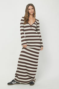 Stripe Sweater Maxi Dress