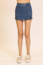 Load image into Gallery viewer, High-Waisted Stretch Denim Skort

