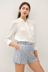Striped Linen Shorts
