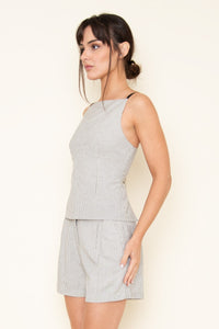 Pinstripe Business Shorts
