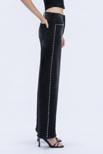 Load image into Gallery viewer, Black High Rise Studded Jeans
