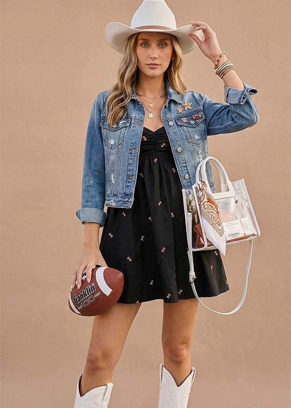 Black Babydoll Football Dress