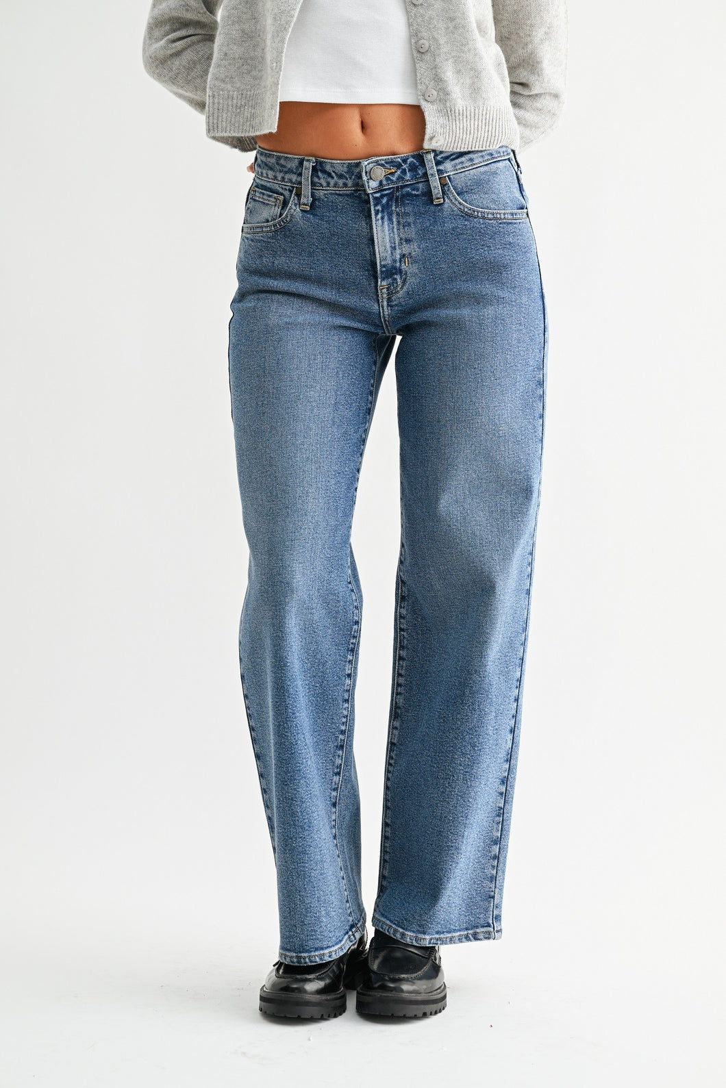 Mid Rise Slide Wide Leg - JBD
