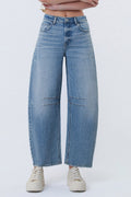 Super High Rise Medium Wash Horseshoe Jeans