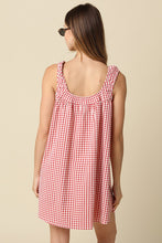 Load image into Gallery viewer, Randy Gingham Swing Mini Dress
