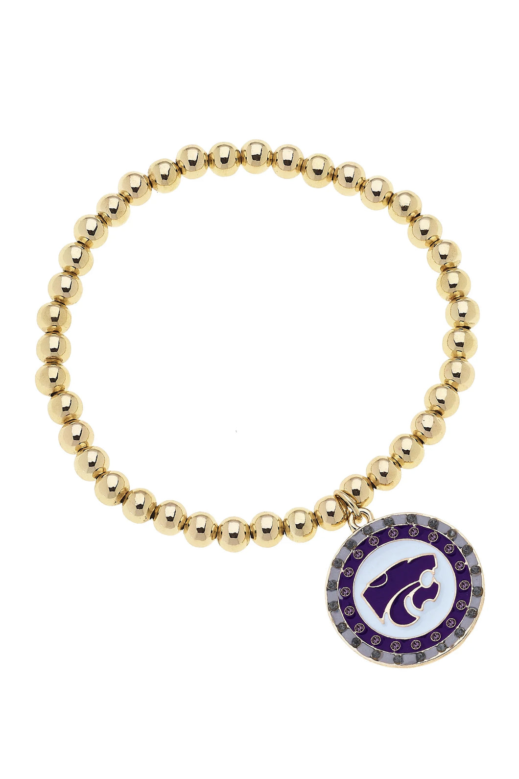Kansas State Wildcats Gold Pave Bracelet