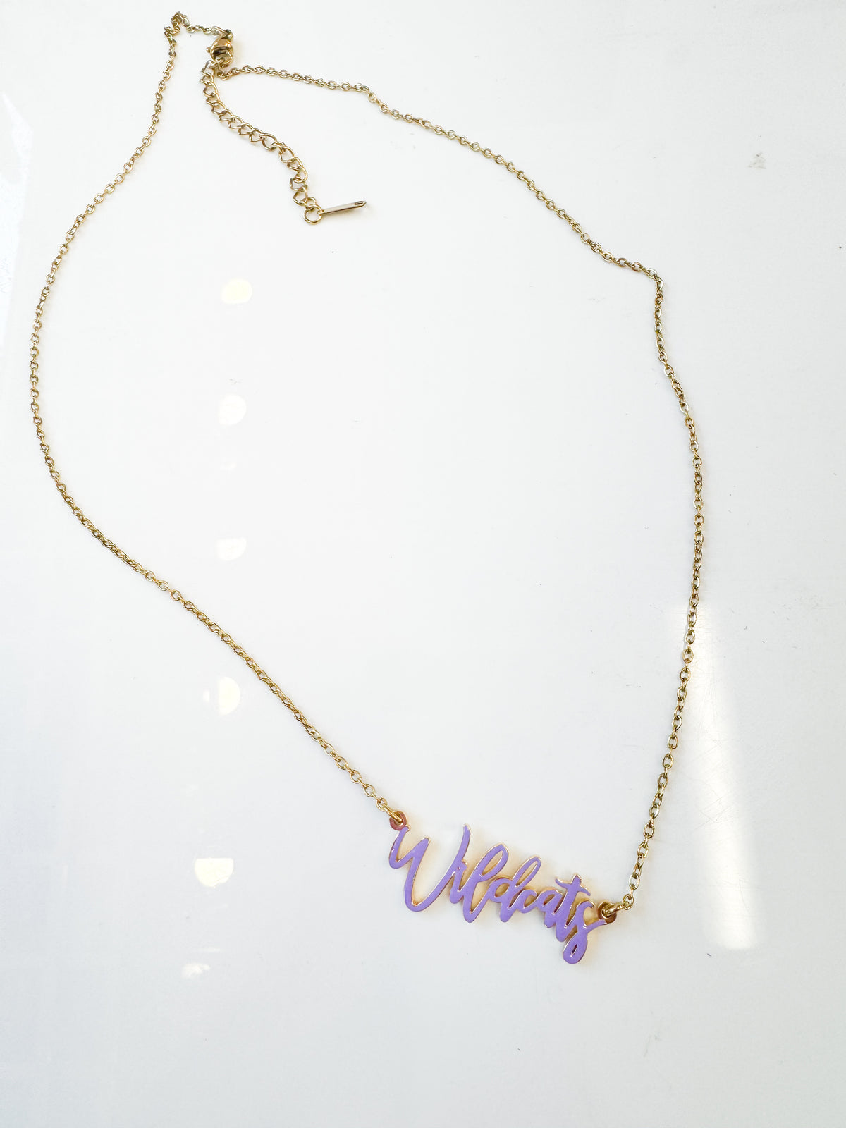 Wildcats Script Necklace