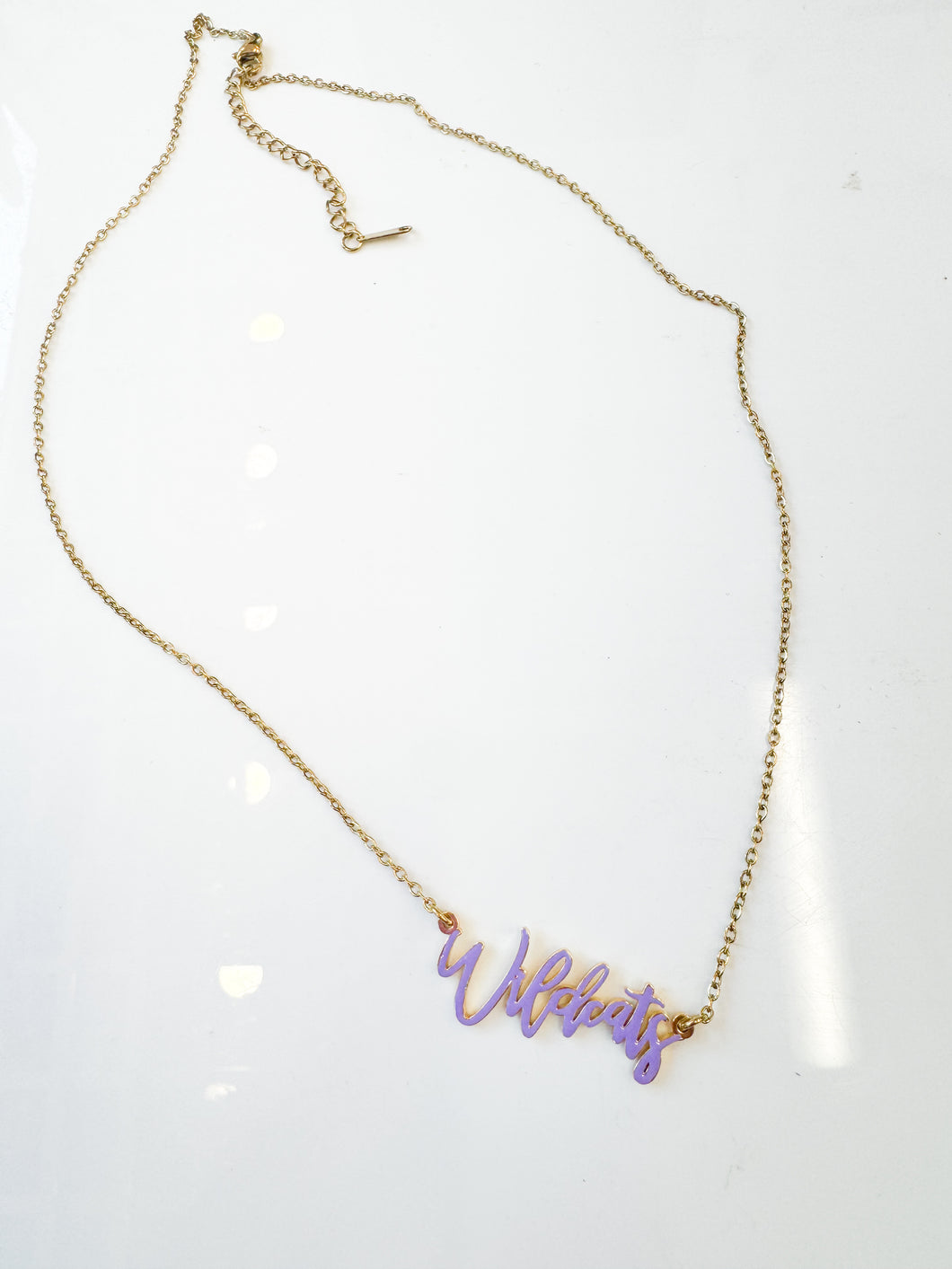 Wildcats Script Necklace