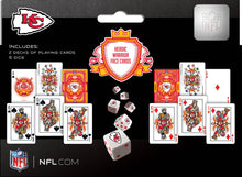 Load image into Gallery viewer, Kansas City Chiefs - 2-Pack Playing Cards &amp; Dice Set
