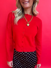 Load image into Gallery viewer, Round Neck Button Down Long Sleeve Cardigan
