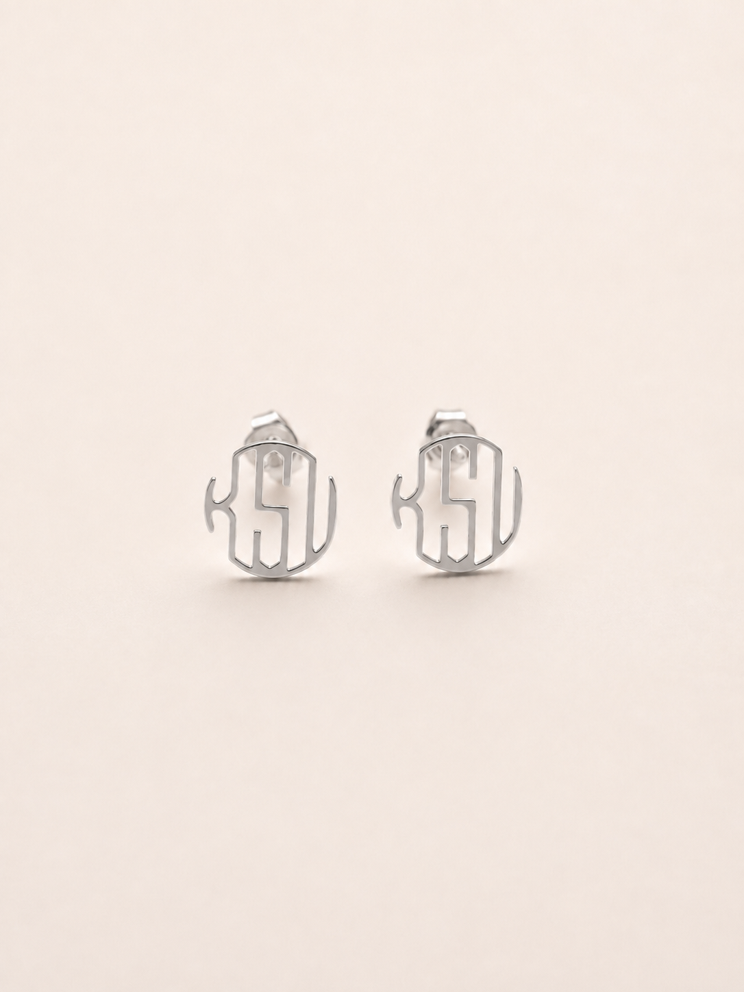 KSU Monogram Earring Silver