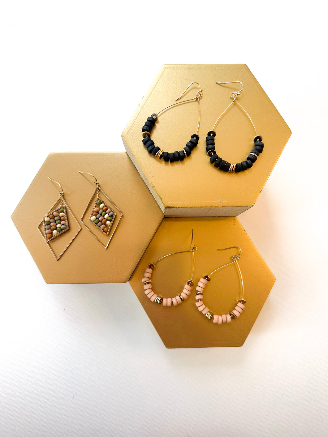 Teardrop Wood Earrings