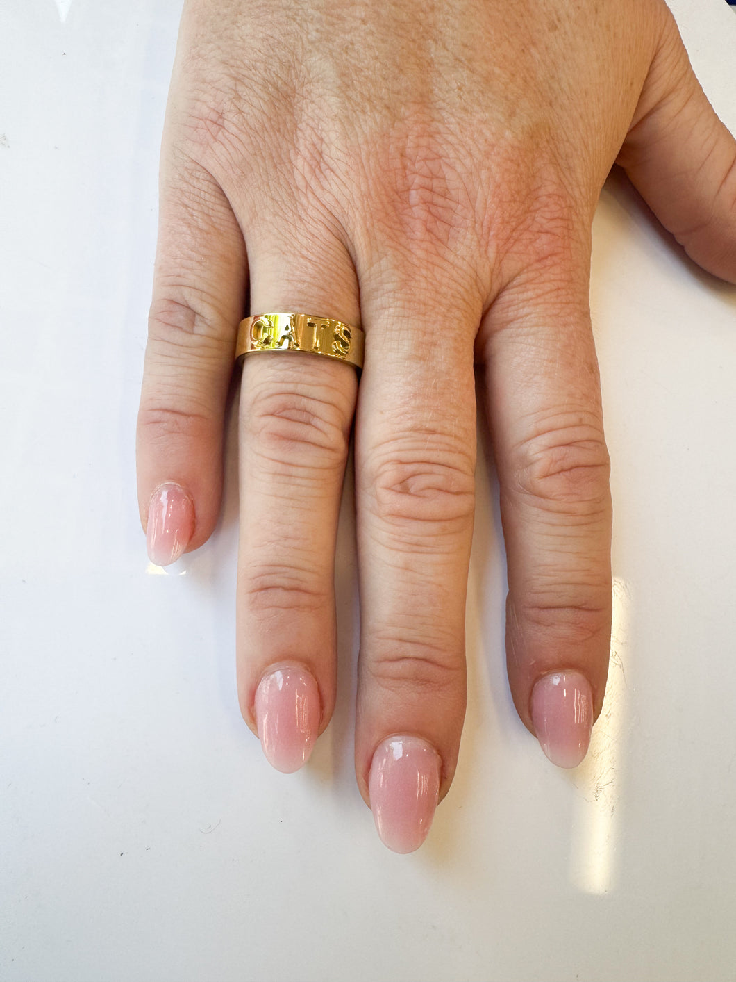 CATS Gold Plated Ring
