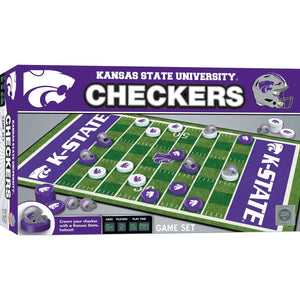 Kansas State Wildcats Checkers Board