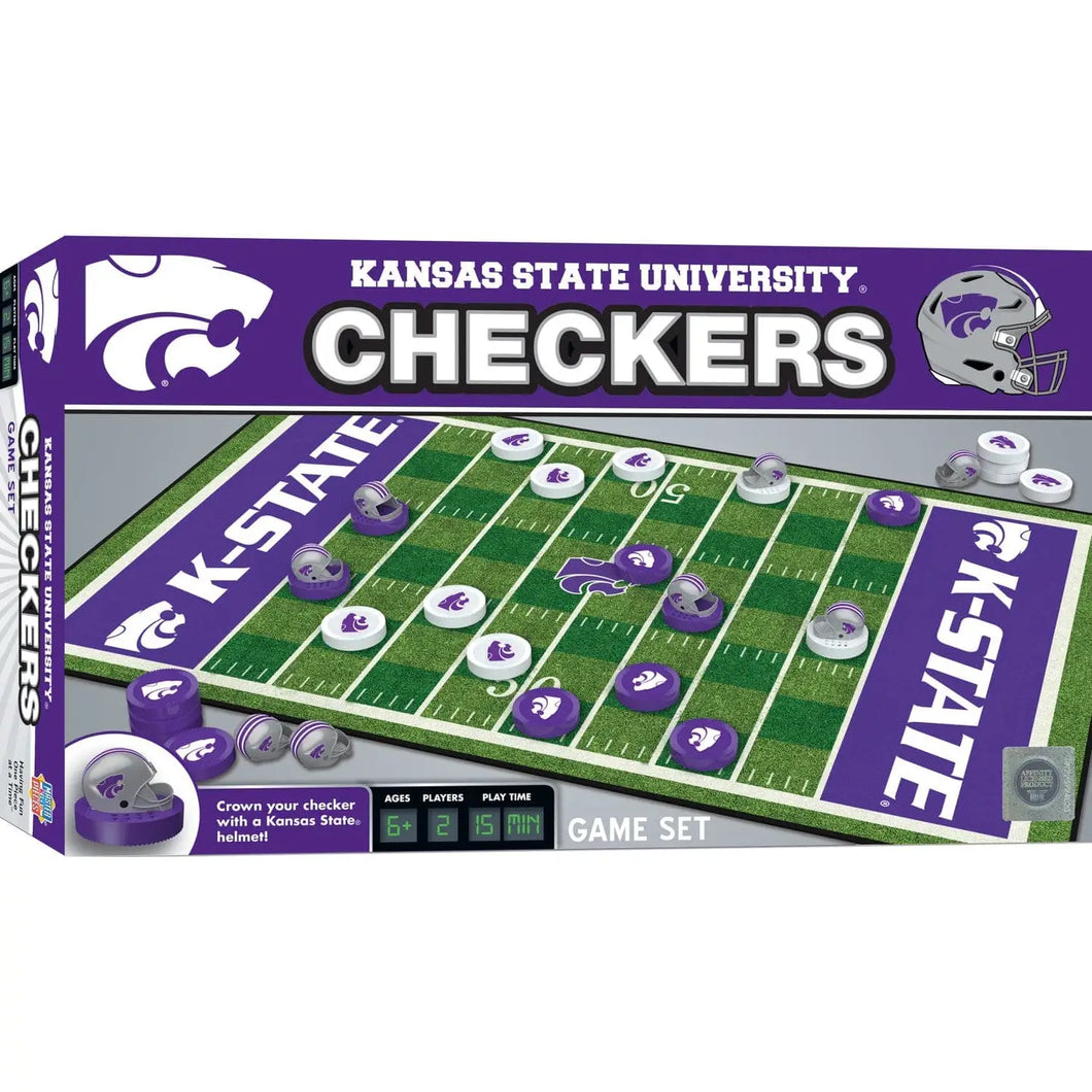 Kansas State Wildcats Checkers Board