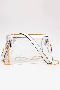 Clear Crossbody Bag: White