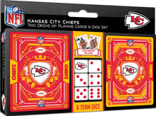 Load image into Gallery viewer, Kansas City Chiefs - 2-Pack Playing Cards &amp; Dice Set
