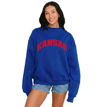 Load image into Gallery viewer, Kansas Blue Jayhawk Mock Neck
