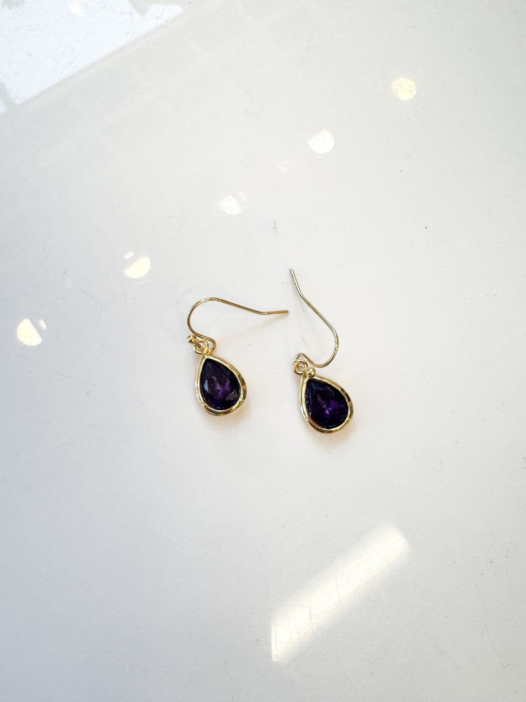 Purple & Gold Earrings