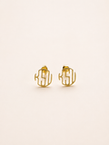 KSU Monogram Earring Gold