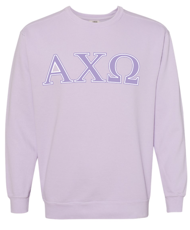G-13: Lavender On Lavender Greek Colorblock Tee or Crew