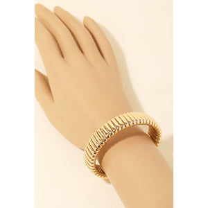 Flat Metallic Coil Bracelet: G
