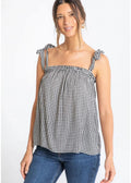 Gingham Linen Tank Top