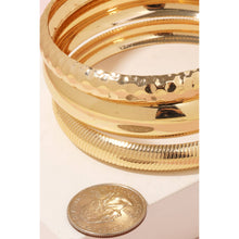 Load image into Gallery viewer, Mixed Metallic Bangle Bracelet Set: G
