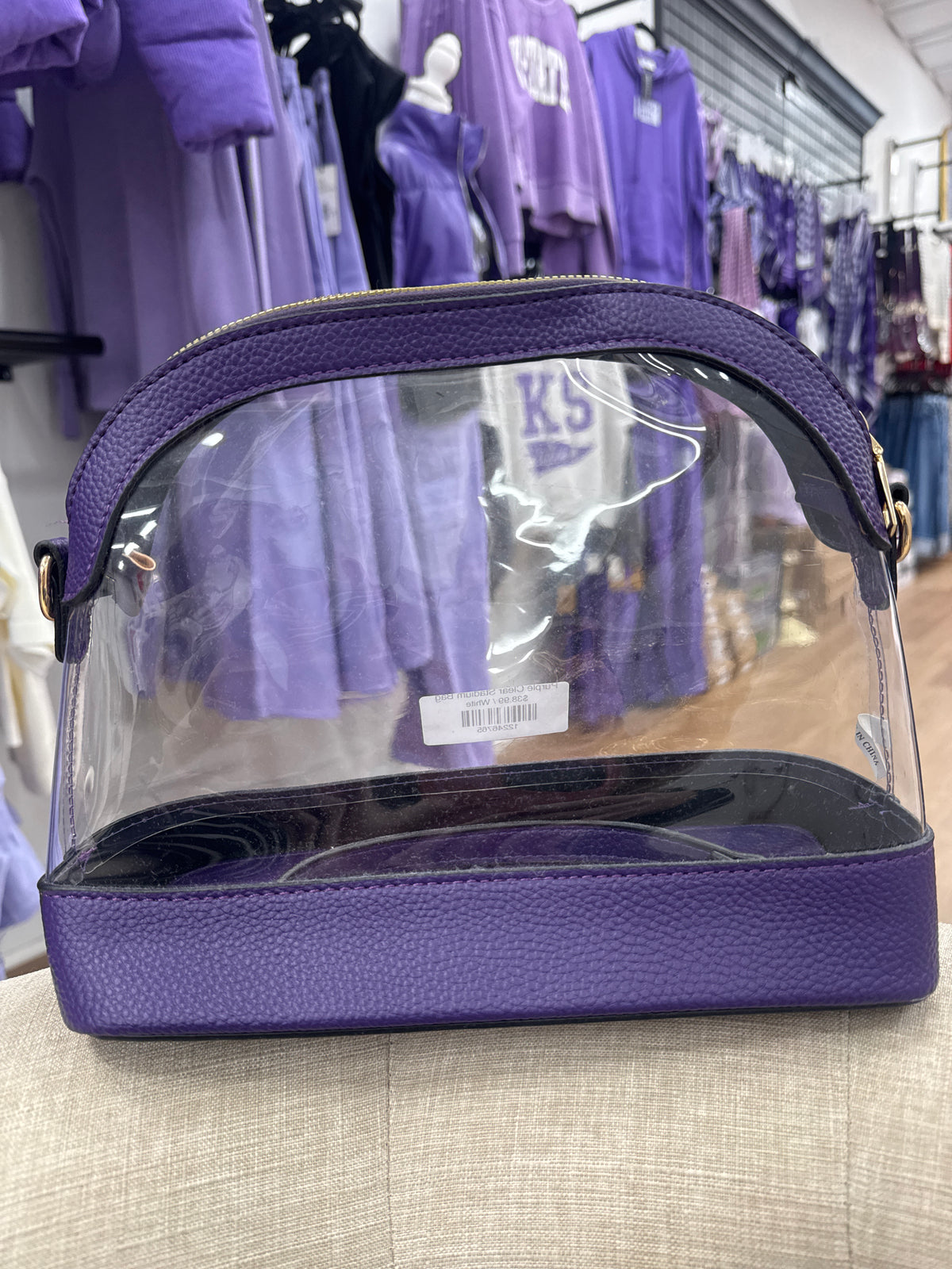 Purple Clear Stadium Bag