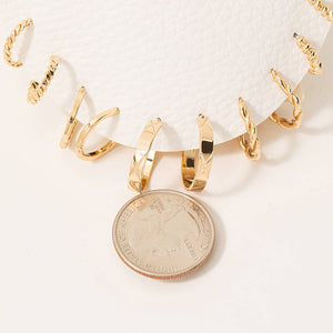 Macy Five Pair Hoop Earrings Set: G
