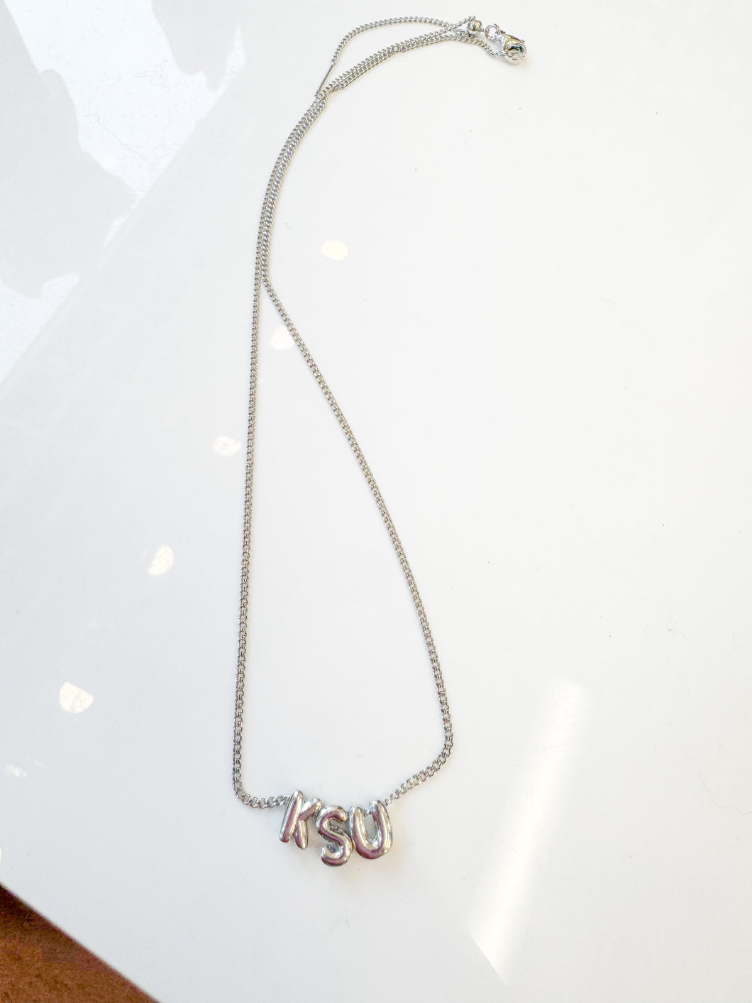 KSU Silver Necklace