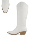 Western Long Boots - White