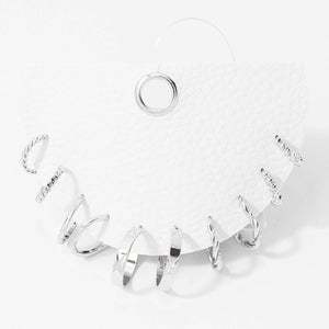 Macy Five Pair Hoop Earrings Set: G