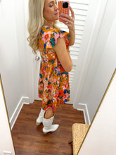 Load image into Gallery viewer, Macy Floral Printed Tiered Dress
