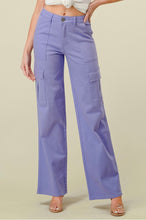 Load image into Gallery viewer, Super Strech Purple Cargo Jeans
