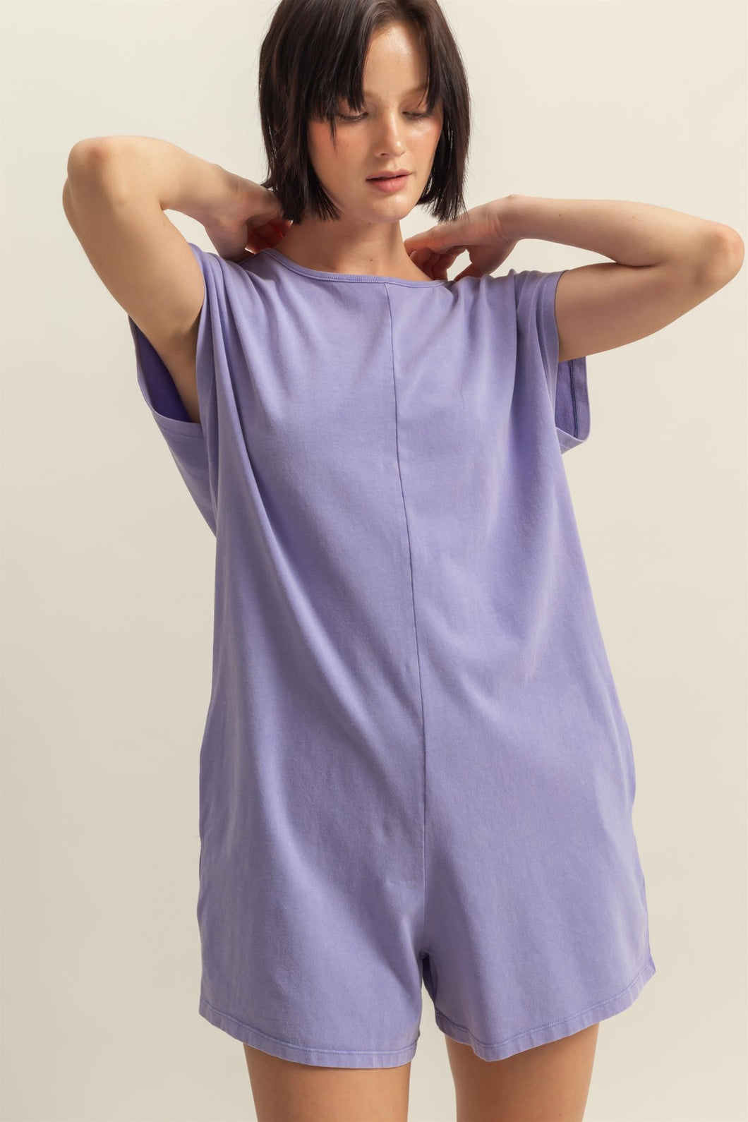 Lavender Breezy Fit Romper
