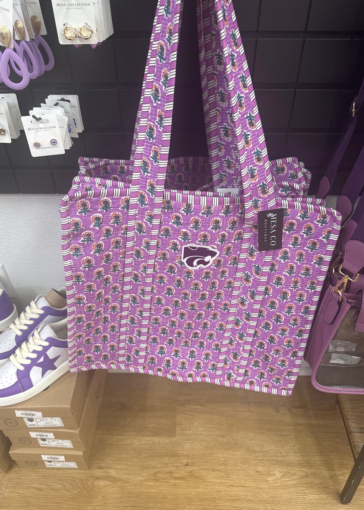 K-State Quilted Tote Bag