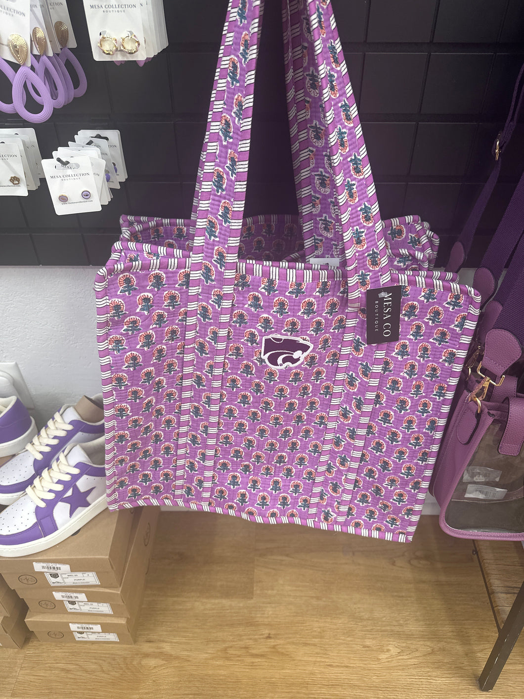 K-State Quilted Tote Bag