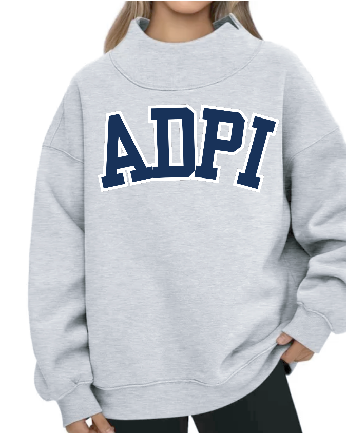 G-10: Block Mock Neck Greek Sweatshirt - Customizable