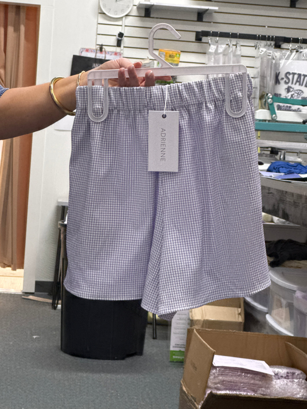 Woven Lilac Shorts