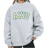 G-10: Block Mock Neck Greek Sweatshirt - Customizable