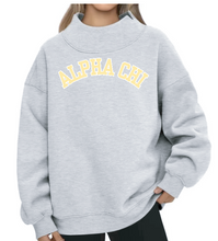 Load image into Gallery viewer, G-10: Block Mock Neck Greek Sweatshirt - Customizable

