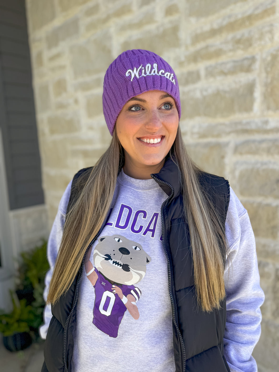 Purple Wildcats Beanie