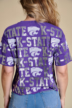 Load image into Gallery viewer, K-State Powercat Sequin Purple Top
