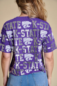 K-State Powercat Sequin Purple Top