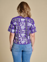 Load image into Gallery viewer, K-State Powercat Sequin Purple Top

