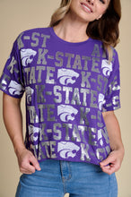 Load image into Gallery viewer, K-State Powercat Sequin Purple Top

