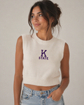 K-State Embroidered Knit Crop Vest